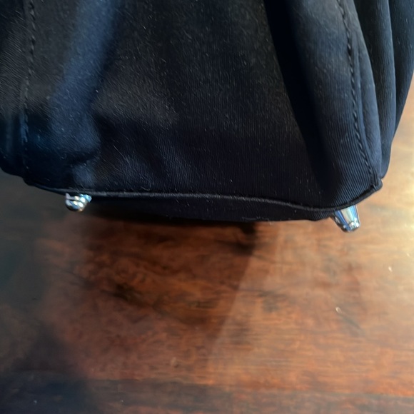 FENDI Vintage Nylon Top Leather Handle Handbag Black - Picture 4 of 12